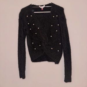 Black crop sweater - juniors